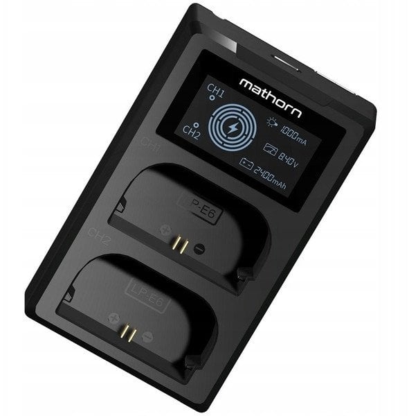 Ładowarka dwukanałowa Mathorn MBC-D200 USB-C do Canon LP-E6