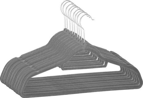 Springos Wieszaki welurowe na ubrania 9 szt. zestaw premium szary UNIWERSALNY