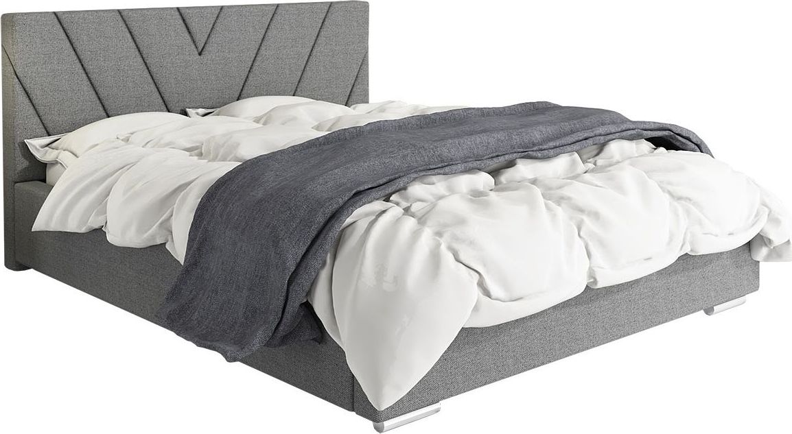 Elior Podwójne łóżko z zagłówkiem 160x200 - Orina 3X Bez materaca