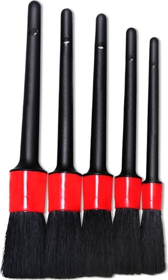 ZESTAW SZCZOTEK PĘDZLI DETAILINGU SAMOCHODU 5szt