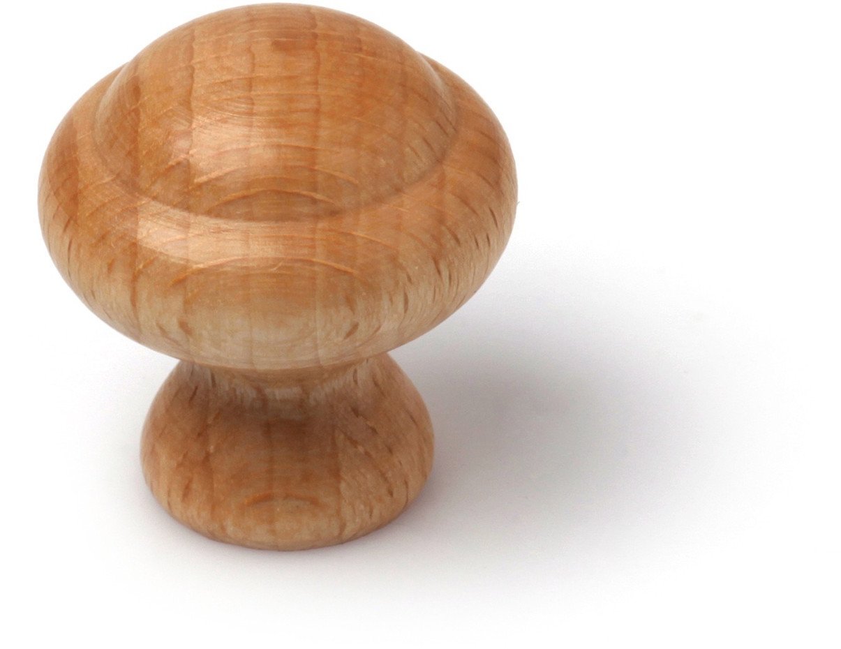 FURNITURE KNOB D30 7-257.90 LAQ BEECH