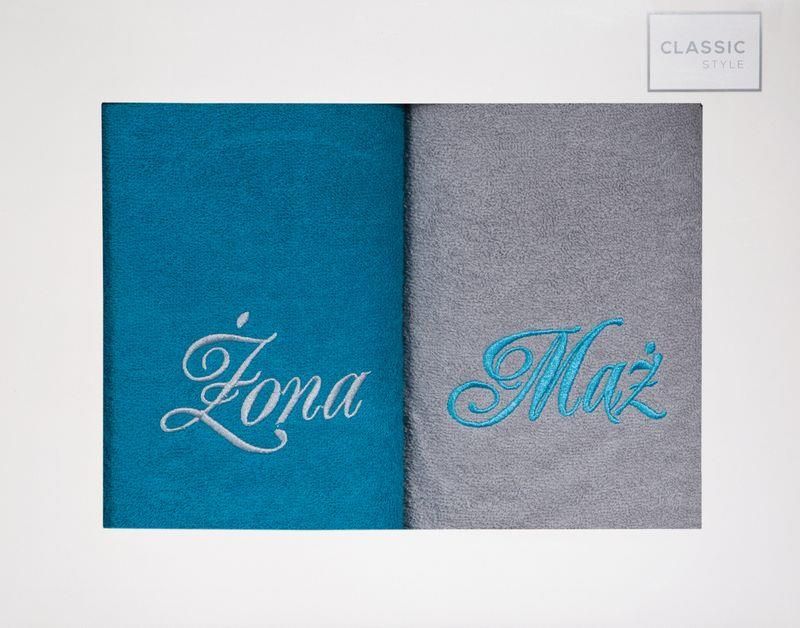 Eurofirany Komplet ręczników mąż żona 2 szt 50 x 90 2 szt. 50 X 90 cm