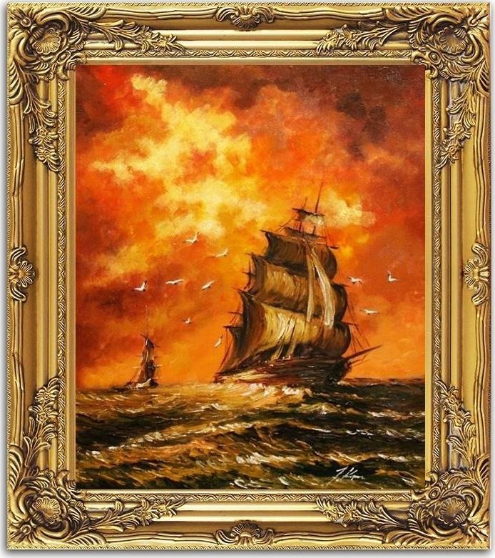 GO-BI Obraz "Marynistyka" ręcznie malowany 53x64cm