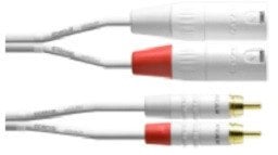 Cordial 2 x RCA - 2 x XLR audio cable, 1.5 m, white