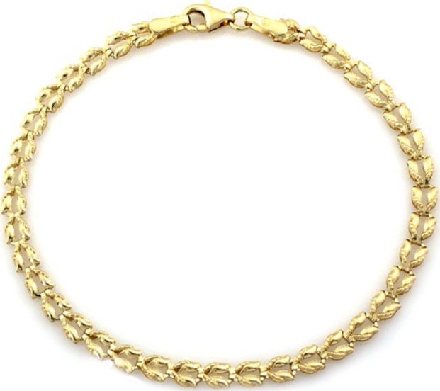 Lovrin Złota bransoletka 585 z ażurowych elementów 2.1g