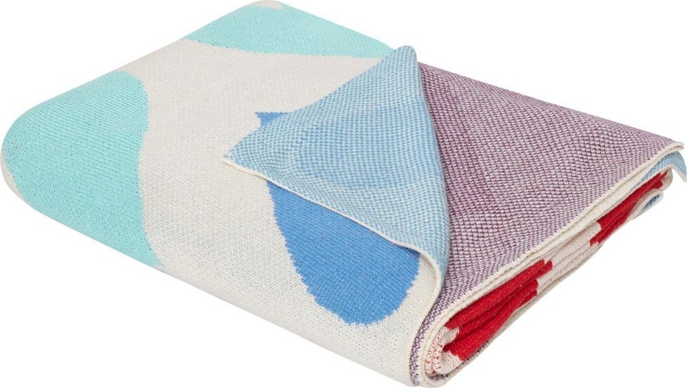 Beliani Koc bawełniany dla dzieci w serca 130 x 170 cm wielokolorowy KOHAT