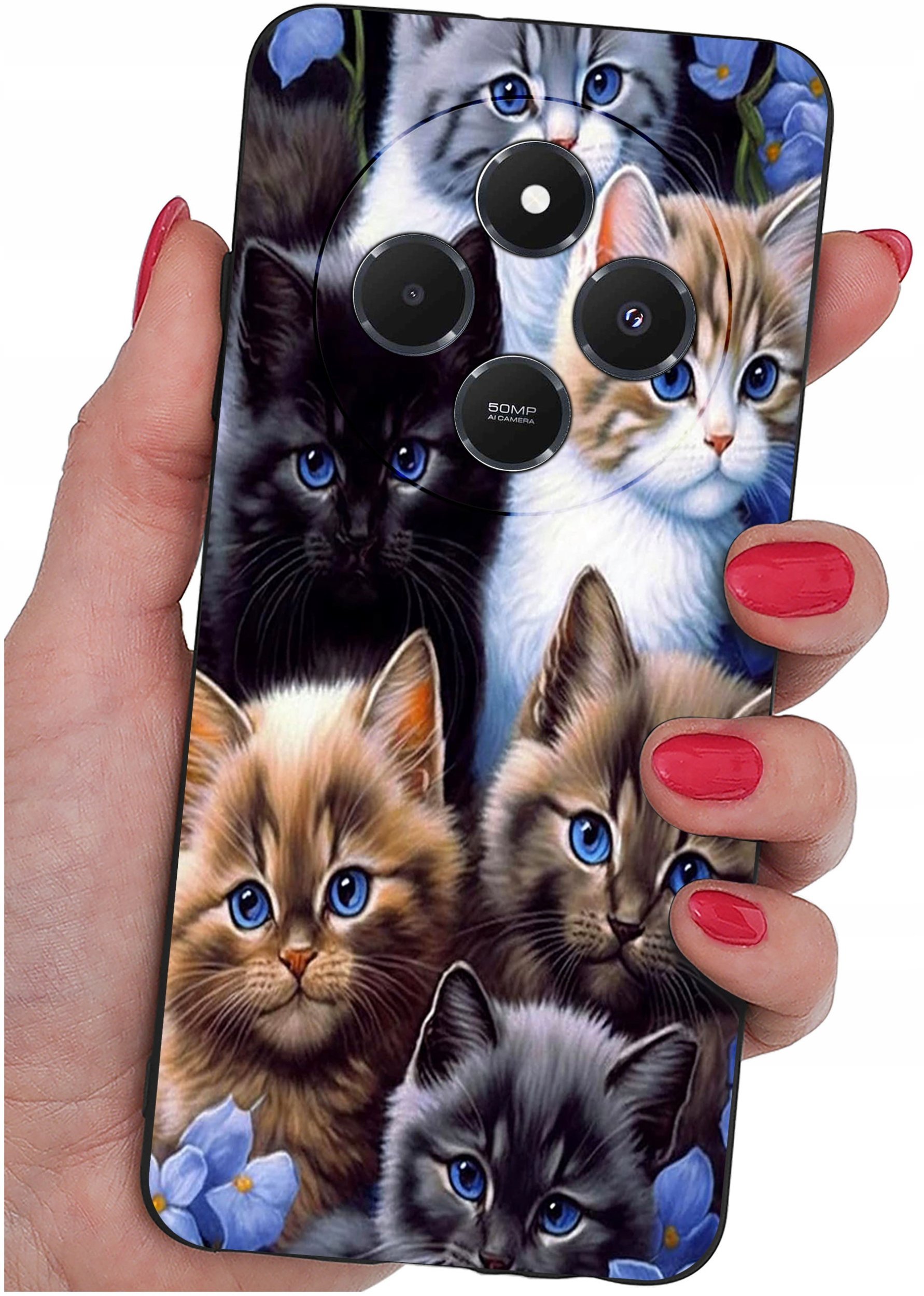 Etui do Xiaomi Redmi 14C WZORY |SILIKONOWE MATT CASE + SZKŁO 9H