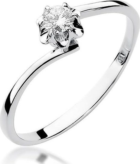 Best Diamonds złoty pierścionek z brylantem 0.10ct 6