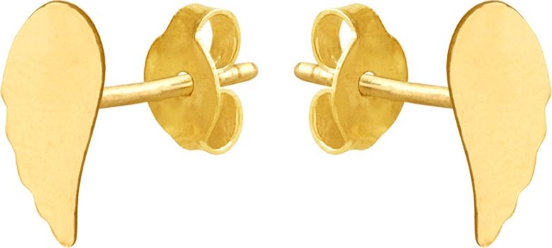 Lovrin ZŁOTE KOLCZYKI 585 SKRZYDŁO SKRZYDŁA 14KT BLASZKI