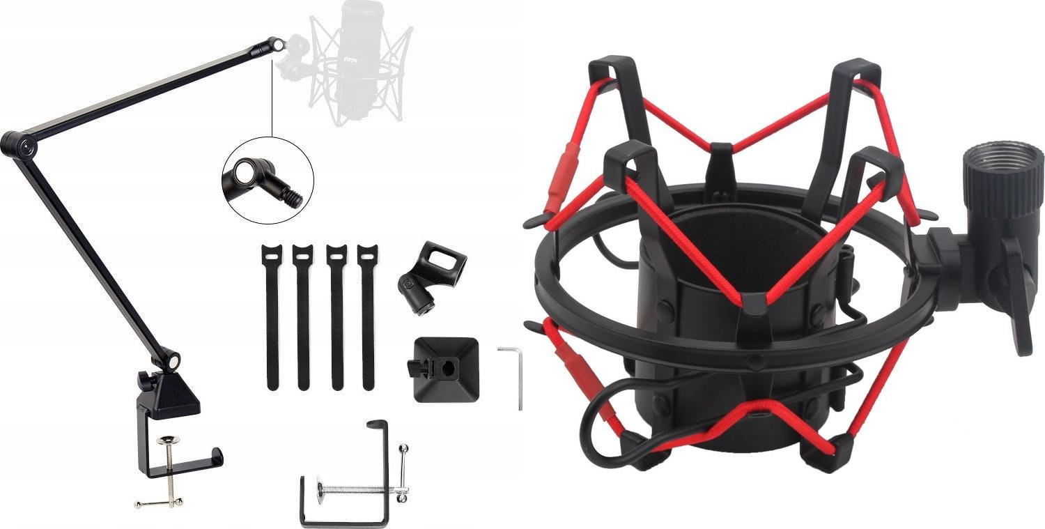 Mozos Mozos Statyw biurkowy na mikrofon czarny SB42 + Kosz antywibracyjny 43-47MM