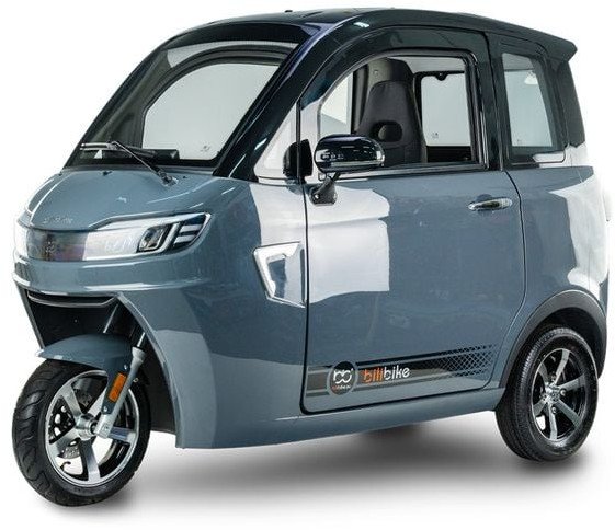 Bili Bike Skuter elektryczny zabudowany z dachem MICRO CAR BILI BIKE ECOMO 3 szary