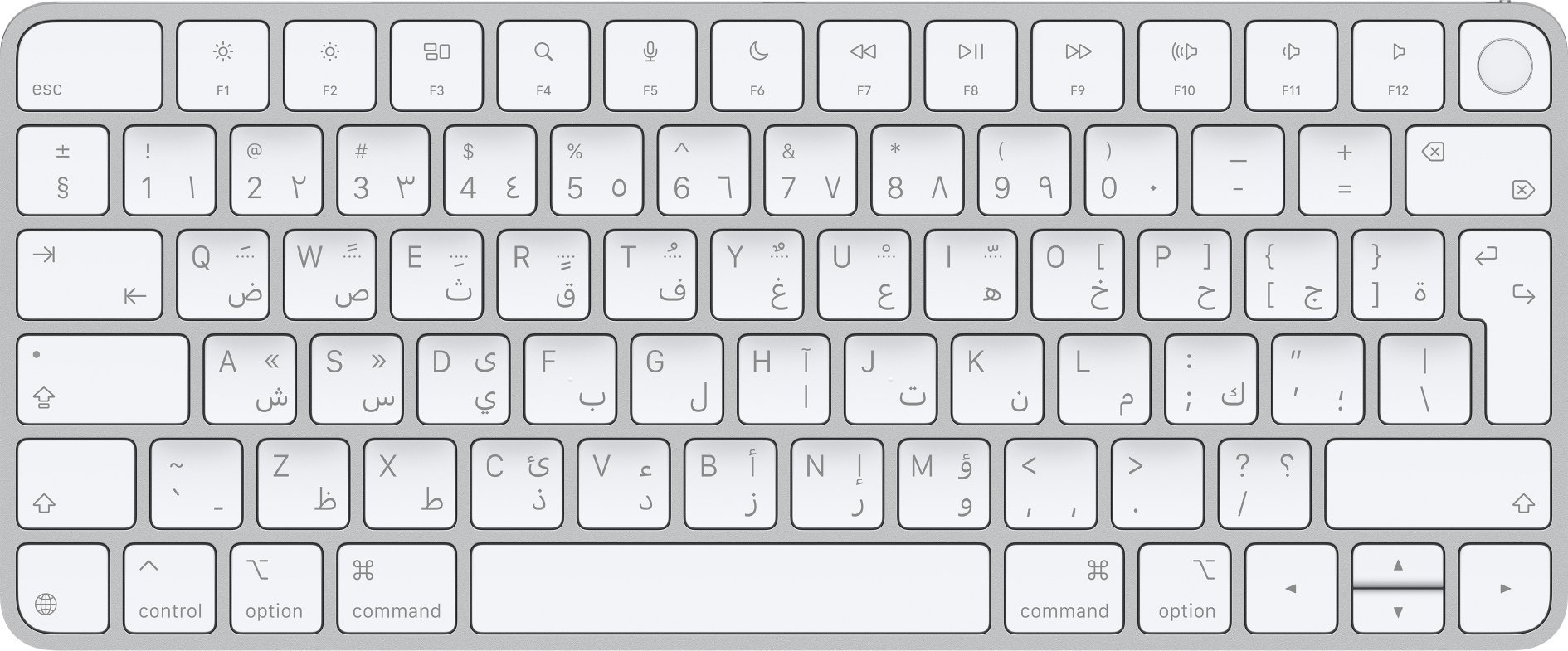 Apple APPLE Magic Keyboard with Touch ID for Mac models with silicon - Arabic