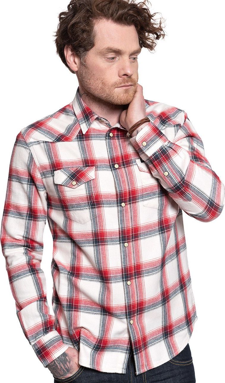 Wrangler KOSZULA MĘSKA WRANGLER LS WESTERN SHIRT RAINY DAY W5A0T2XGI XL