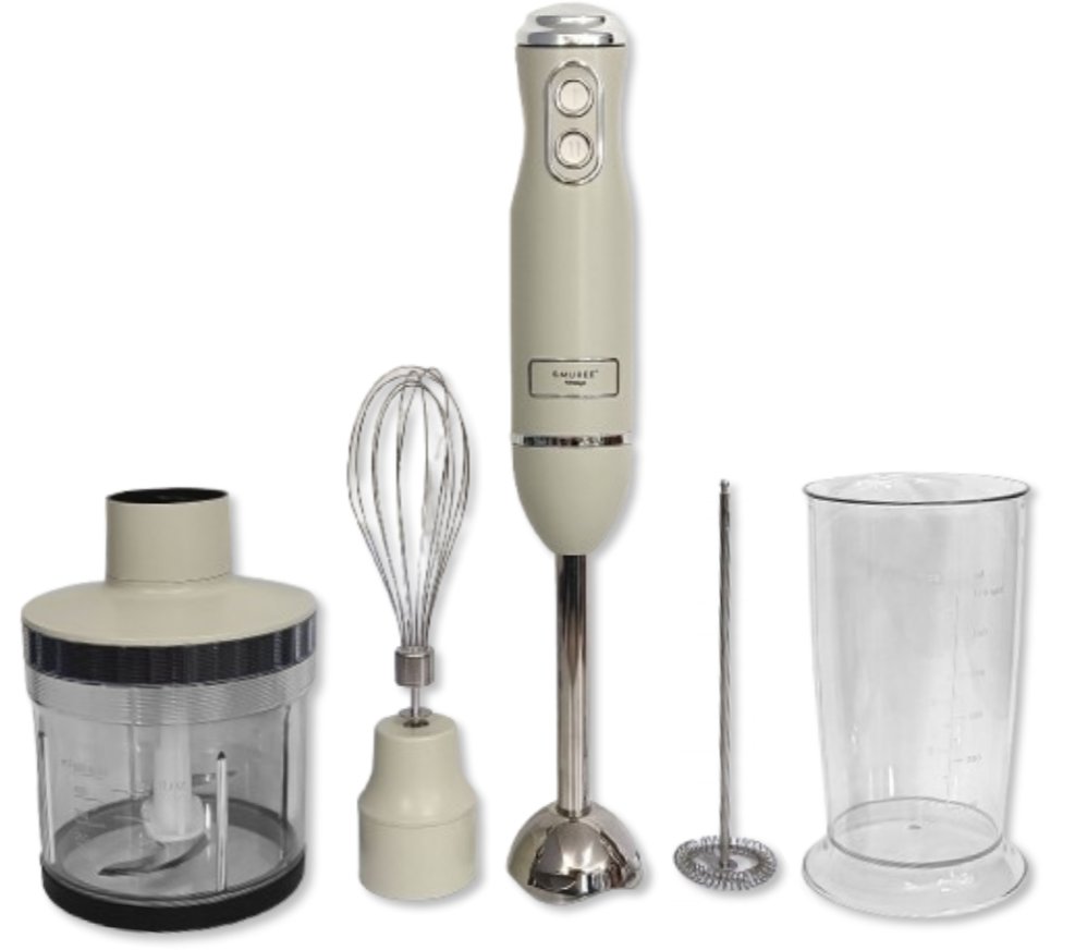 Blender ręczny 4w1 - SMUKEE Vintage 700W Kremowy