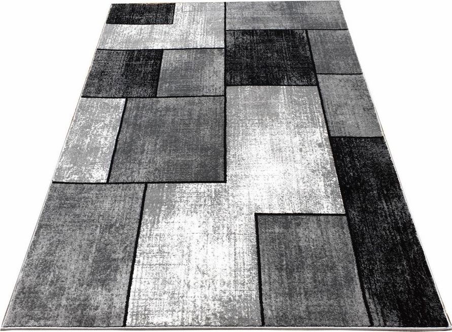 Turkiye Weavers Dywan nowoczesny do salonu PANEL Szary 294 LAPOS 300x500 cm