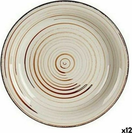 Vessia Talerz deserowy Krem Kamionka 12 Sztuk (19 x 2,5 x 19 cm)