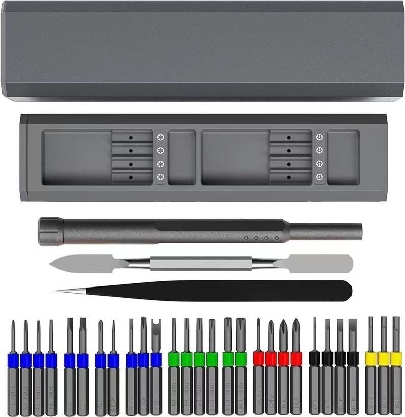 OEM Zestaw śrubokrętów precyzyjnych / wkrętaków serwisowych, bitów 30w1 aluminium