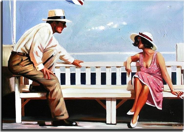 ART-POL Obraz olejny ręcznie malowany Jack Vettriano Mc Cool kopia