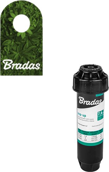 Bradas Zraszacz wynurzalny 3" / 7,6cm z dyszą 360 stopni Bradas 5083