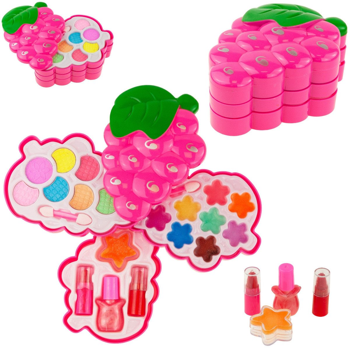 TG71163 ZESTAW KOSMETYKÓW DO MAKIJAŻU TWARZY MAKE-UP DZIEWCZYNKI ZABAWKOWY WINOGRON