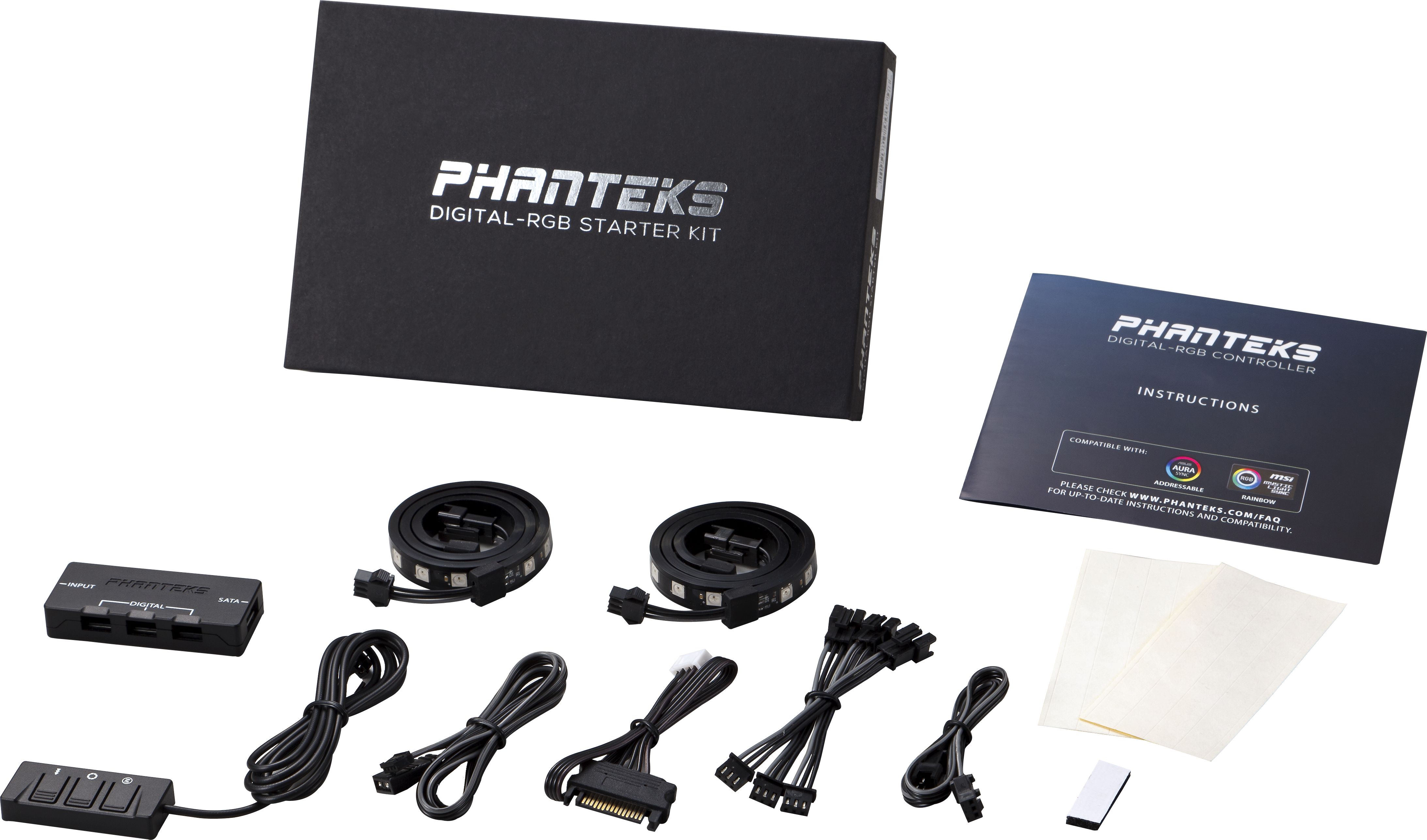 Phanteks Paski LED + Kontroler Digital RGB Starter Kit (PH-DRGB_SKT)