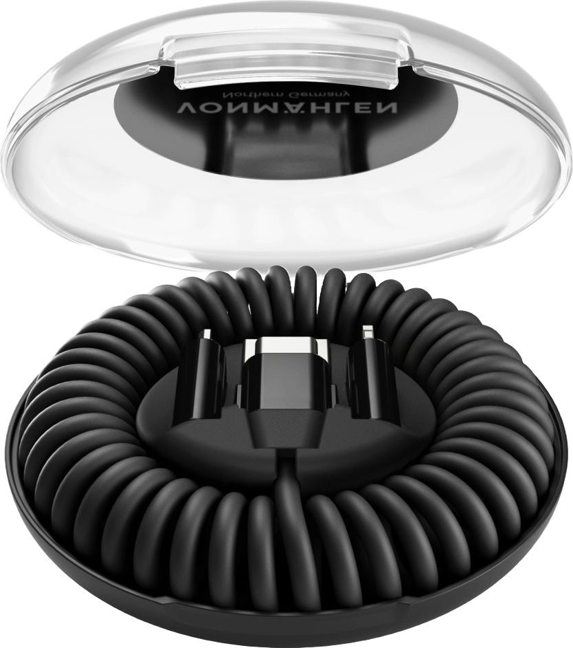 Kabel USB Vonmählen USB-A + USB-C - USB-C + microUSB + Lightning 0.9 m Czarny (ALE00001)