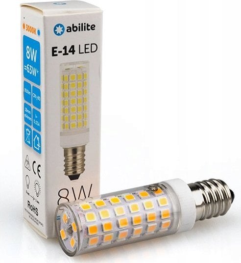 Abilite ¯ARÓWKA LED ABILITE SZTYFT B.CIEP£A E14 8W 230V 850LM
