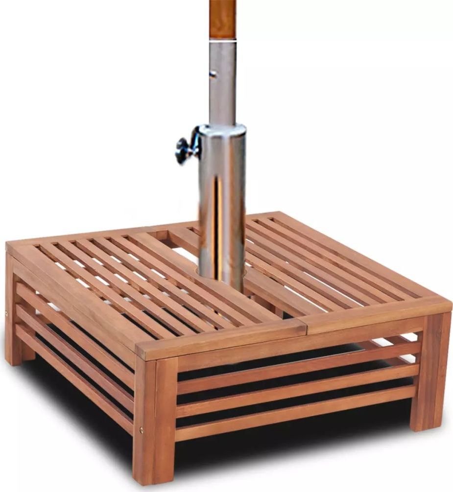 vidaXL Drewniana pokrywka na stojak do parasola