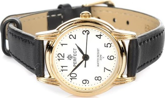 Zegarek CZARNO-ZŁOTY ZEGAREK PERFECT KLASYCZNY DAMSKI RETRO MIYOTA 273 NoSize