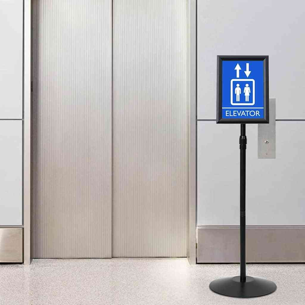 vidaXL Stojak na plakaty czarny A4 Aluminium i PVC