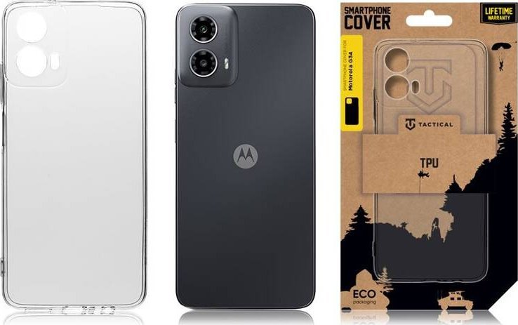 Tactical TPU Cover for Motorola G34 Transparent standard