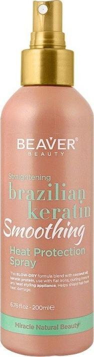 Beaver Beaver Straightening Brazilian Keratin Smoothing Heat Protection Spray 200ml