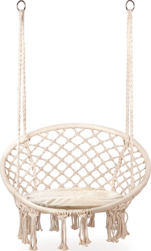 ModernHome Fotel wiszący huśtawka ogrodowa z poduszką