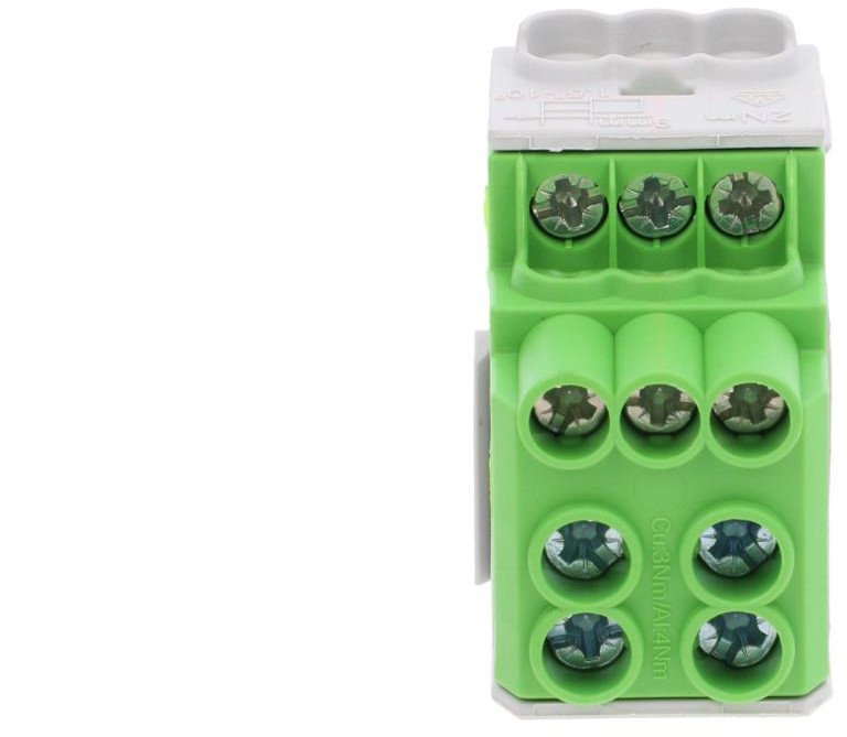 Blok rozdzielczy - dystrybucyjny Al/Cu SDB 100 (80010) SIMBLOCK zielony 81601005