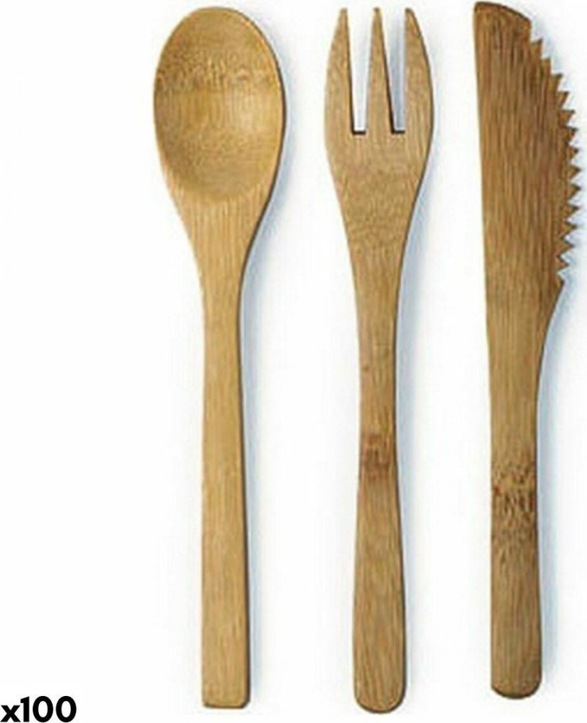 Bigbuy Cooking Zestaw sztućców 146361 (100 Sztuk) - Brązowy