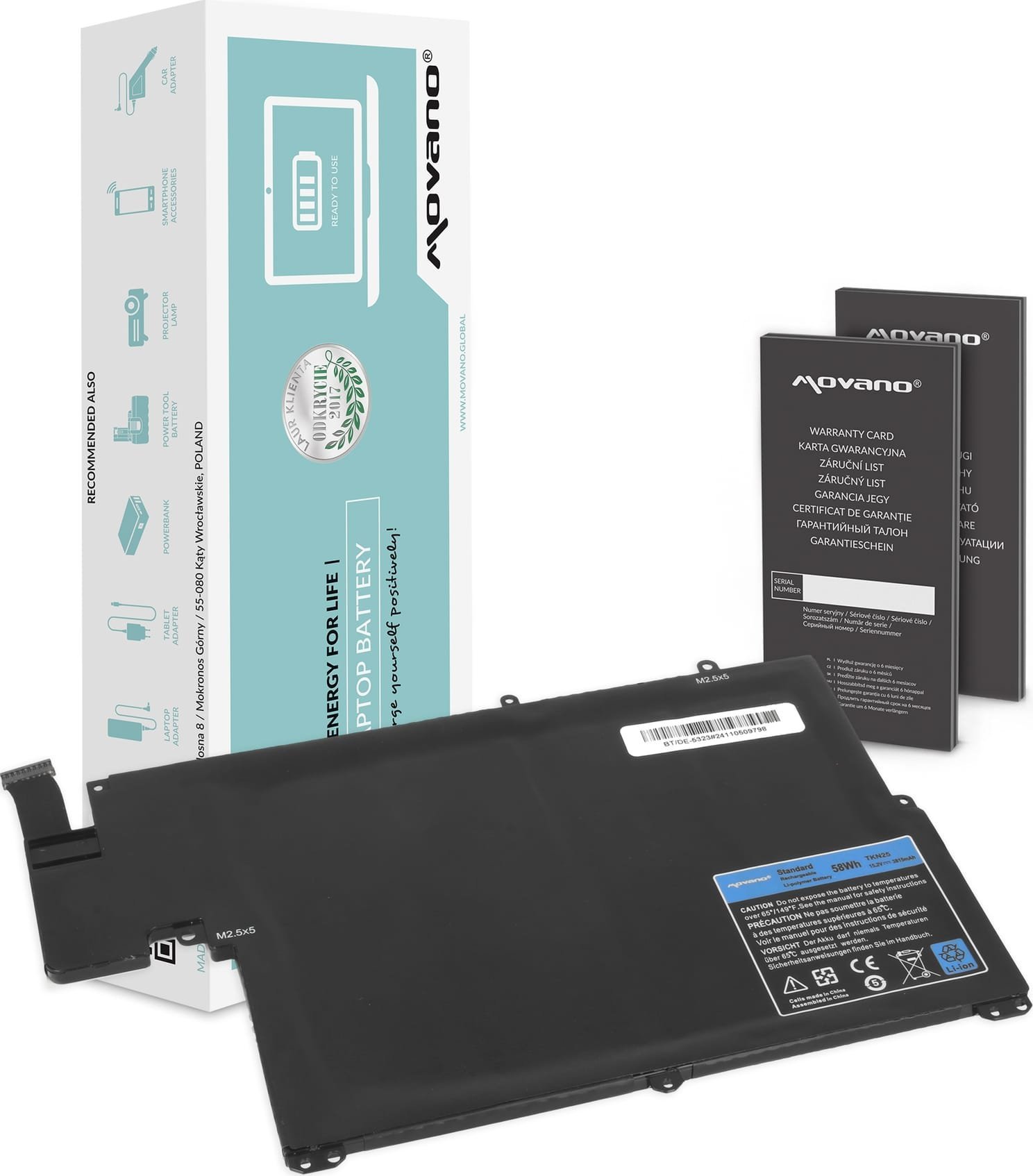 Bateria Movano do Dell Inspiron 13z 5323, Vostro V3360