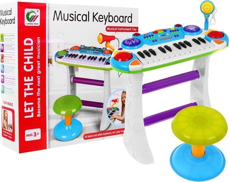 Keyboard 2 Oktawowy Niebieski