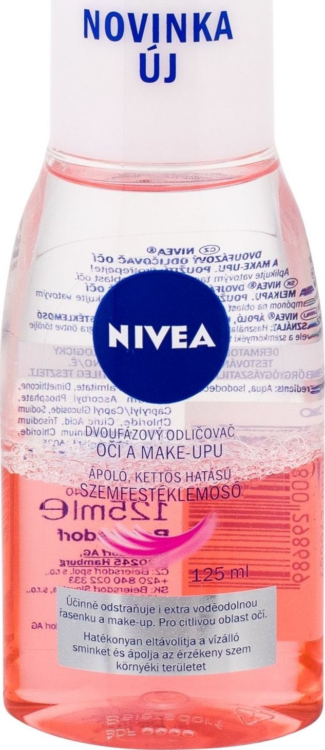 Nivea Pielęgnujący Dwufazowy Płyn Do Demakijażu Oczu, 125 ml