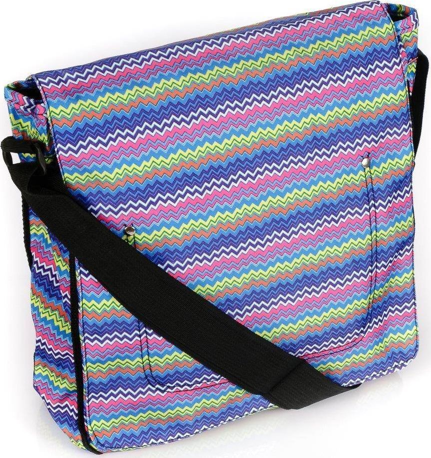 Pellucci Loren materiałowa torebka listonoszka damska klapka