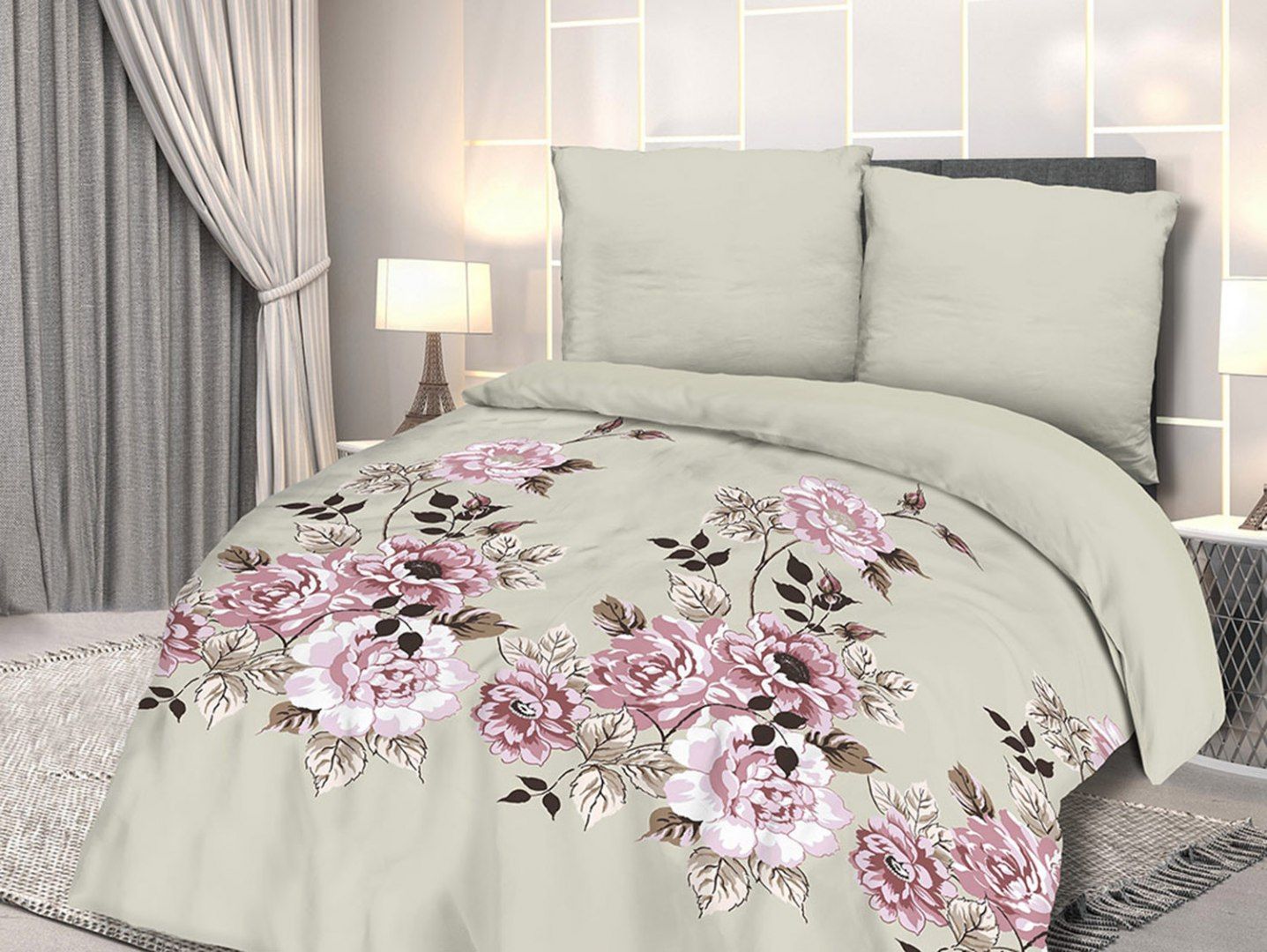 Darymex Komplet pościeli D143 z satyny bawełnianej 160x200