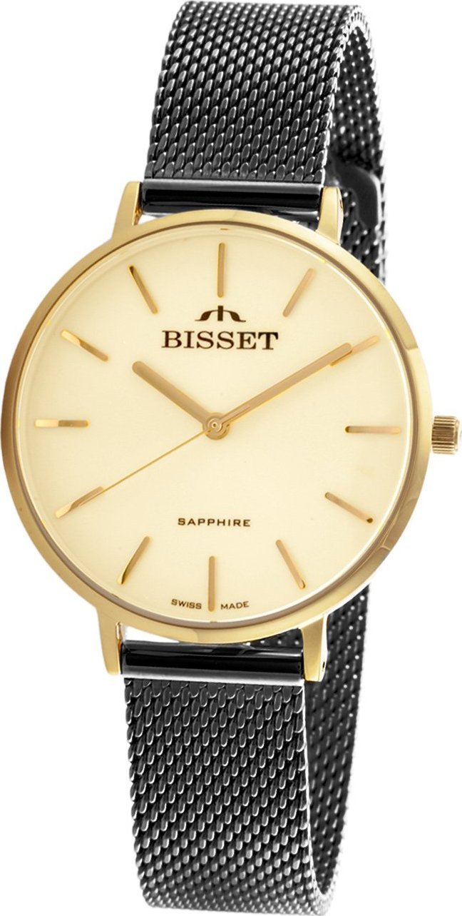 Zegarek Bisset Szwajcarski zegarek damski Bisset BSBF32 grafitowy zt