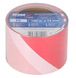 Taśma ostrzegawcza 75mmx500m, bez kleju