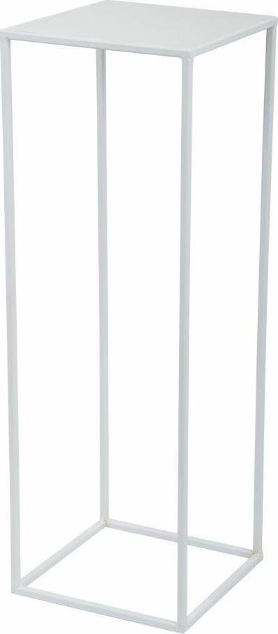 HowHomely Biały nowoczesny kwietnik stojący 70cm metalowy