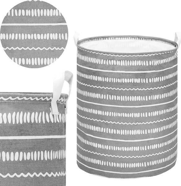 Springos Kosz do przechowywania zabawek i ubrań pojemnik z uszami kremowo-szary UNIWERSALNY