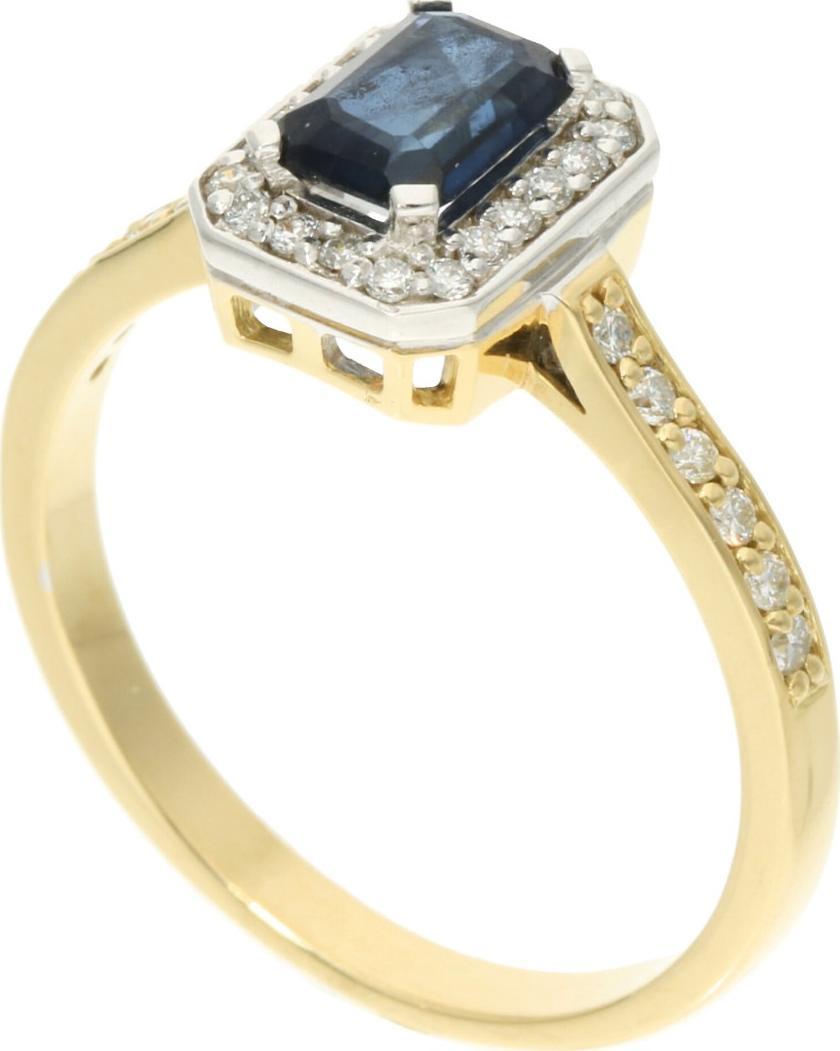 Rosanto Złoty pierścionek z szafirem i brylantami roz 13 585 14k