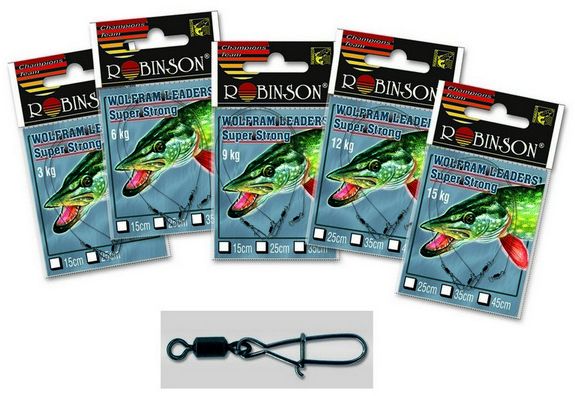 Robinson Przypony wolframowe Super Strong 45cm/12kg 2szt - 80-WS-12-45