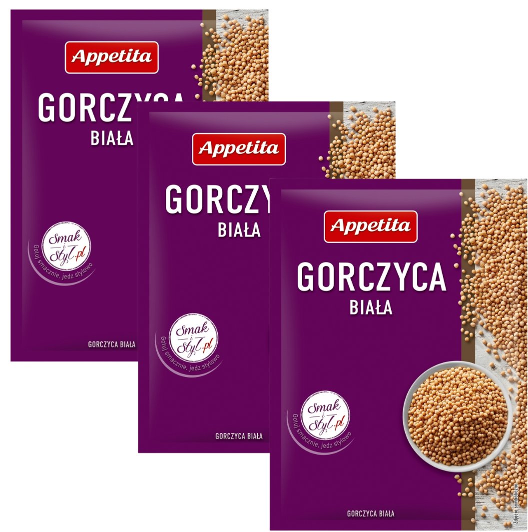 Appetita Biała gorczyca 30 g x 3 sztuki
