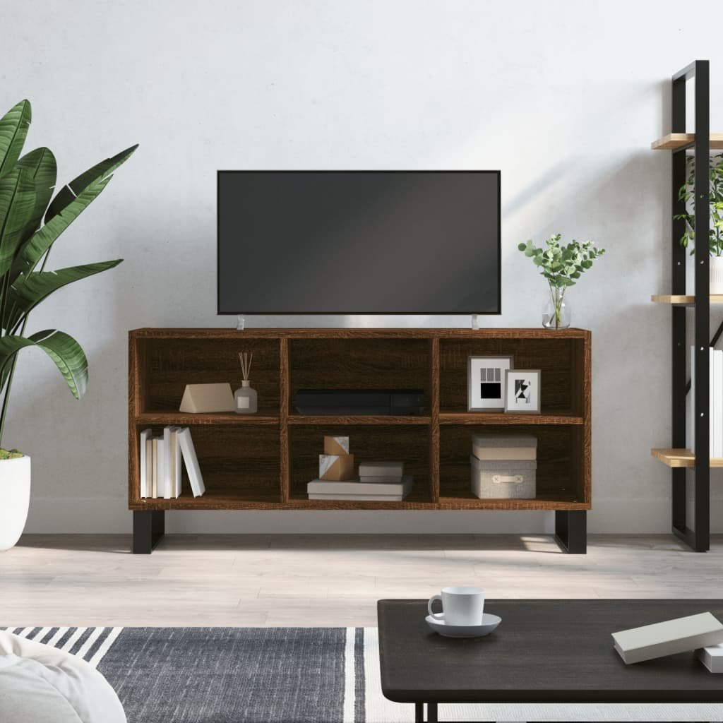 vidaXL Szafka pod TV, brązowy dąb, 103,5x30x50 cm