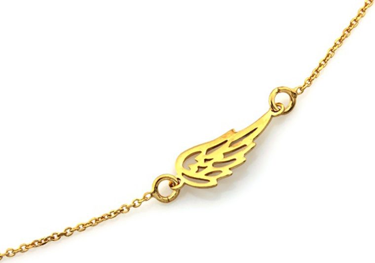 Lovrin SREBRNY NASZYJNIK 925 POZŁACANA CELEBRYTKA SKRZYDŁO