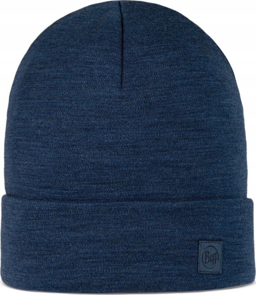 Buff Czapka BUFF MERINO HEAVYWEIGHT BEANIE SOLID NIGHT BLUE